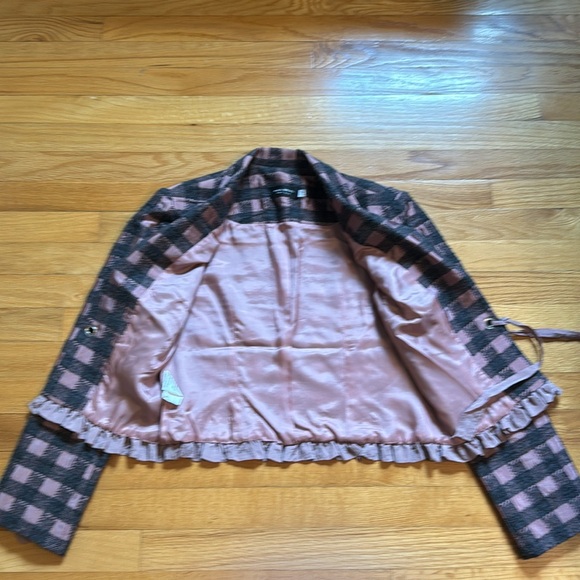 Crop Blazer - dark grey and pink - Picture 7 of 7